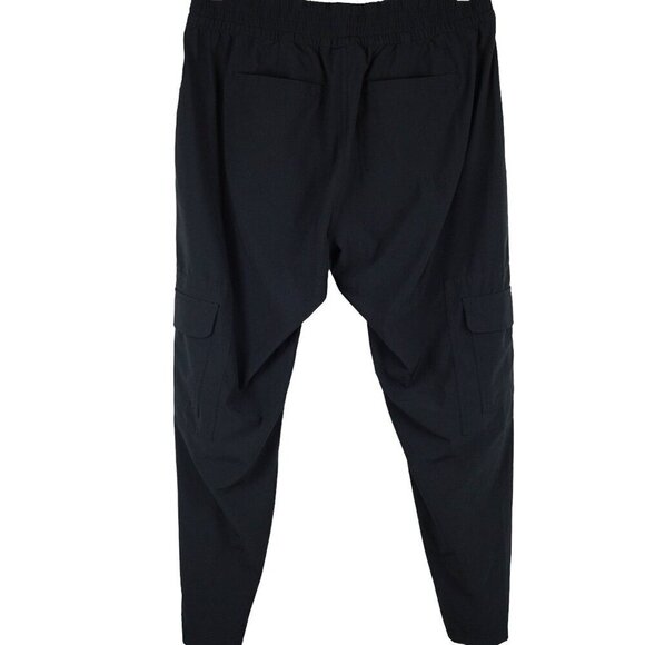 Athleta‎ Active Black Cargo Pants With Zipper Pockets & Elastic Waist - Size 8P - Picture 2 of 9